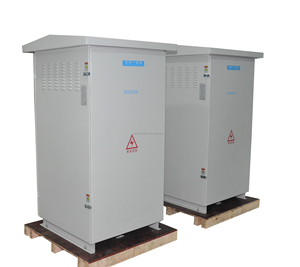 Inversor híbrido trifásico de 50KW y 360VDC para exteriores, 120/208VAC con controlador solar y cargador de batería AC/DC, todo en uno