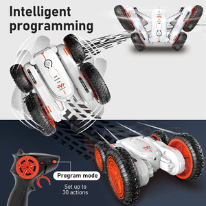 Neues Produkt Kinder Doppelseitige RC-Programmierung Stunt Car Big Wheels rotierende fern gesteuerte Autos pielzeug - Product Image 3