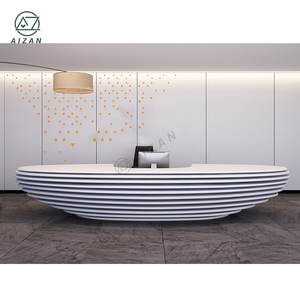 高品质设计师接待柜台特殊形状接待处办公室接待桌 - Product Image 5