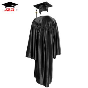 2025 hoàng gia màu xanh sáng bóng đại học và trường trung học tốt nghiệp Áo choàng và mũ chất lượng tốt nhất bán buôn đồng phục học sinh - Product Image 4