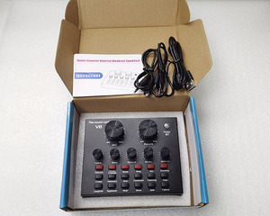 Tarjeta de sonido vocal de transmisión en vivo profesional, mezclador de interfaz de Audio, compatible con tarjeta de sonido de mezcla multicanal - Product Image 6