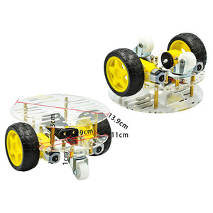 Vermeidung Tracking Motor Smart Robot Auto Chassis Kit Geschwindigkeit geber Batterie kasten 2WD Ultraschall modul Kit - Product Image 2