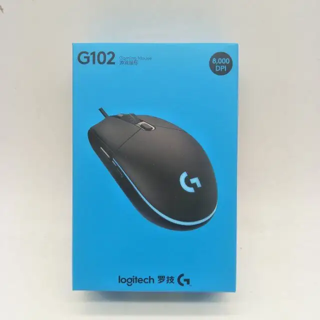 Originale Logitech G102 Gaming Mouse Metallico Mouse Ottico del Mouse di Gioco Metallico Supporto Da Tavolo/Del Computer Portatile di Supporto di windows 10/8/7