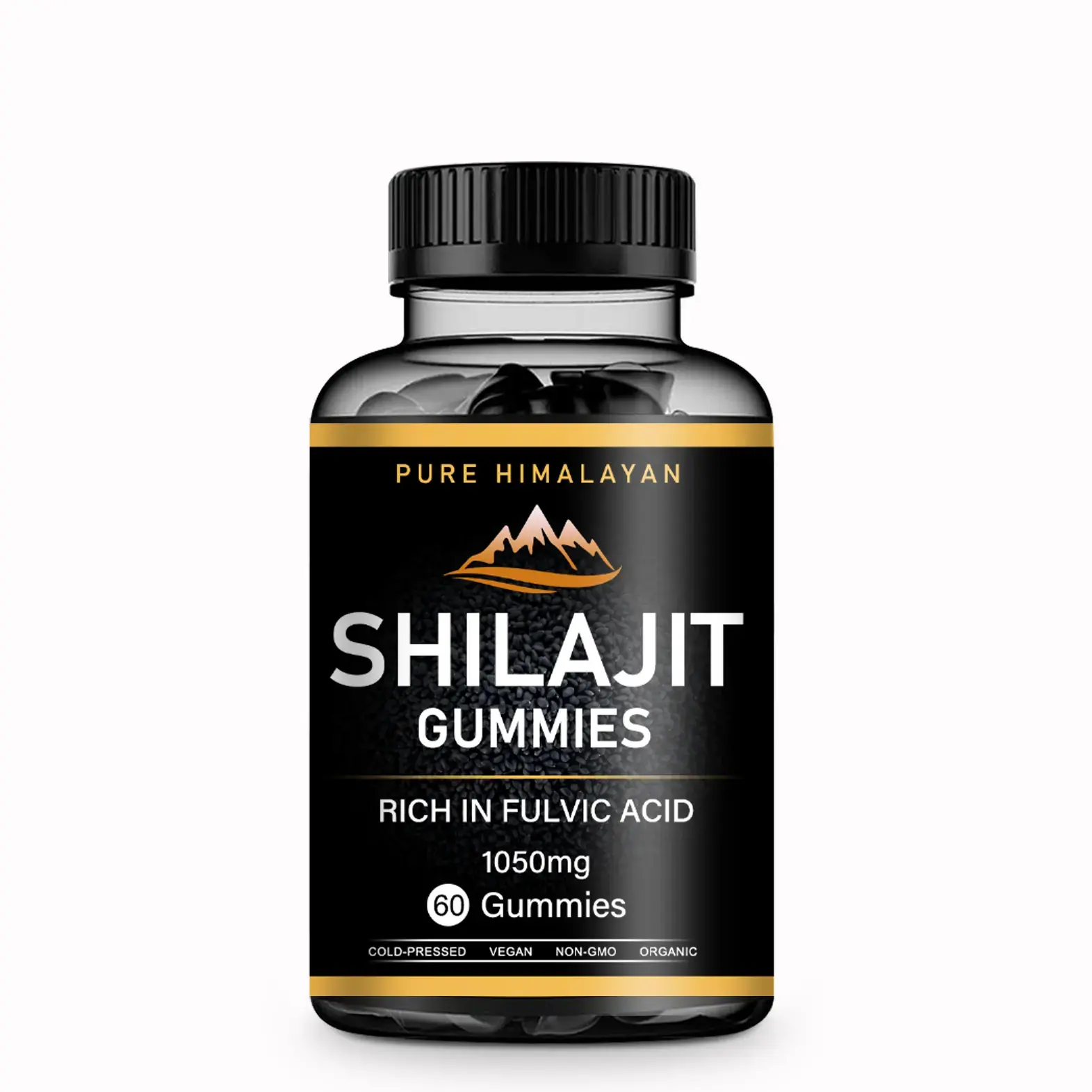 Biocaro OEM Marque distributeur Compléments alimentaires gommes au shilajit de l'Himalaya Bonbons gommes au shilajit bio de l'Himalaya