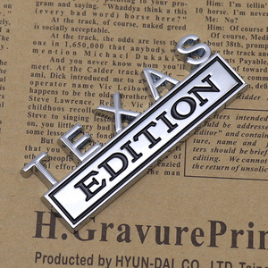 Wholesale 8*2.8CM TEXAS EDITION Car Modification Metal Emblems Auto Personalized Decoration Stickers Customized Service Accepted - Product Image 3