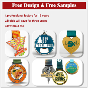 ผู้ผลิตเหรียญรางวัลงานกีฬา วิ่งมาราธอน วิ่งแข่ง ทำจากโลหะผสมสังกะสี ราคาถูก รับทำตามสั่ง พร้อมริบบิ้น - Product Image 6