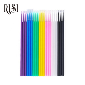 RISI RISI özel Logo makyaj araçları mikro aplikatör fırçaları kirpik uzatma mikro swablar 100 adet/torba mikro fırça aplikatör - Product Image 3