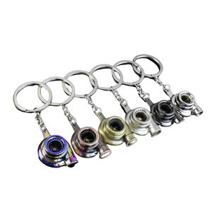Custom Logo Mini Spinning Turbine <strong>Key</strong> Chain Ring Keyring Keyfob Metal Piston Disc Brake Rotor <strong>Turbo</strong> Car Part Keychains