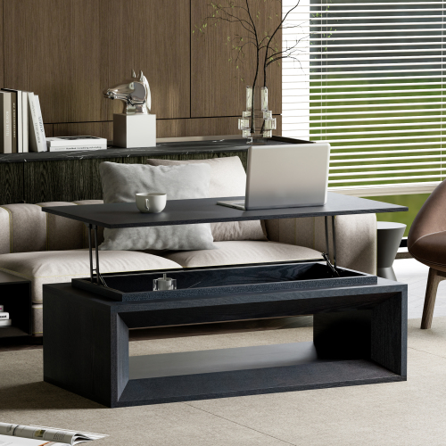 Negro + Madera maciza + MDF + Moderno
