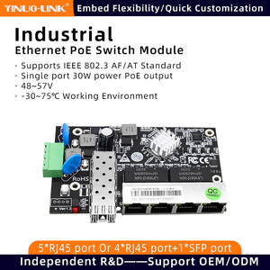 RJ45 medya dönüştürücü 100Base-T Ethernet ağ bağlantı noktası ile 5 portlu 10/100Mbps yönetilmeyen endüstriyel aktif PoE anahtarı - Product Image 2