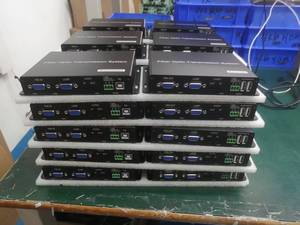 Convertidor de fibra óptica VGA multifunción con control de teclado y ratón, transmisión de audio 3,5, datos RS232