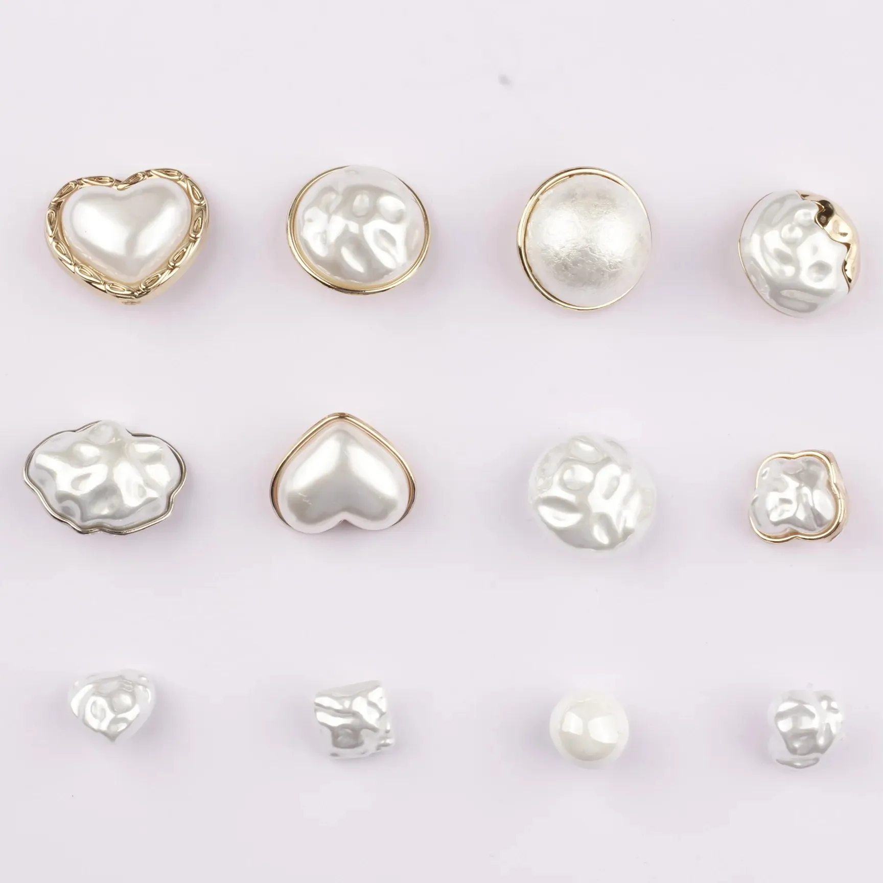 Bouton de perle en forme de coeur petite chemise de vent parfumée incrustée de perle bouton cousu à la main accessoires vestimentaires décoratifs
