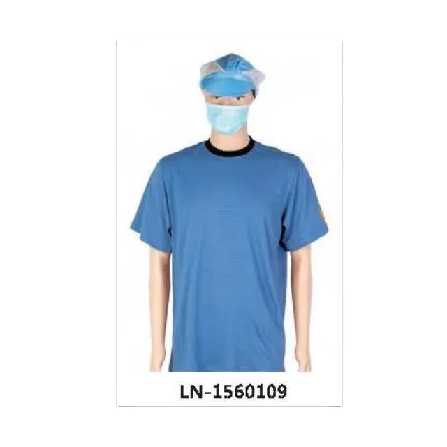 LN-1560109 Blauwe Kleur Esd T-Shirt Met Korte Mouwen