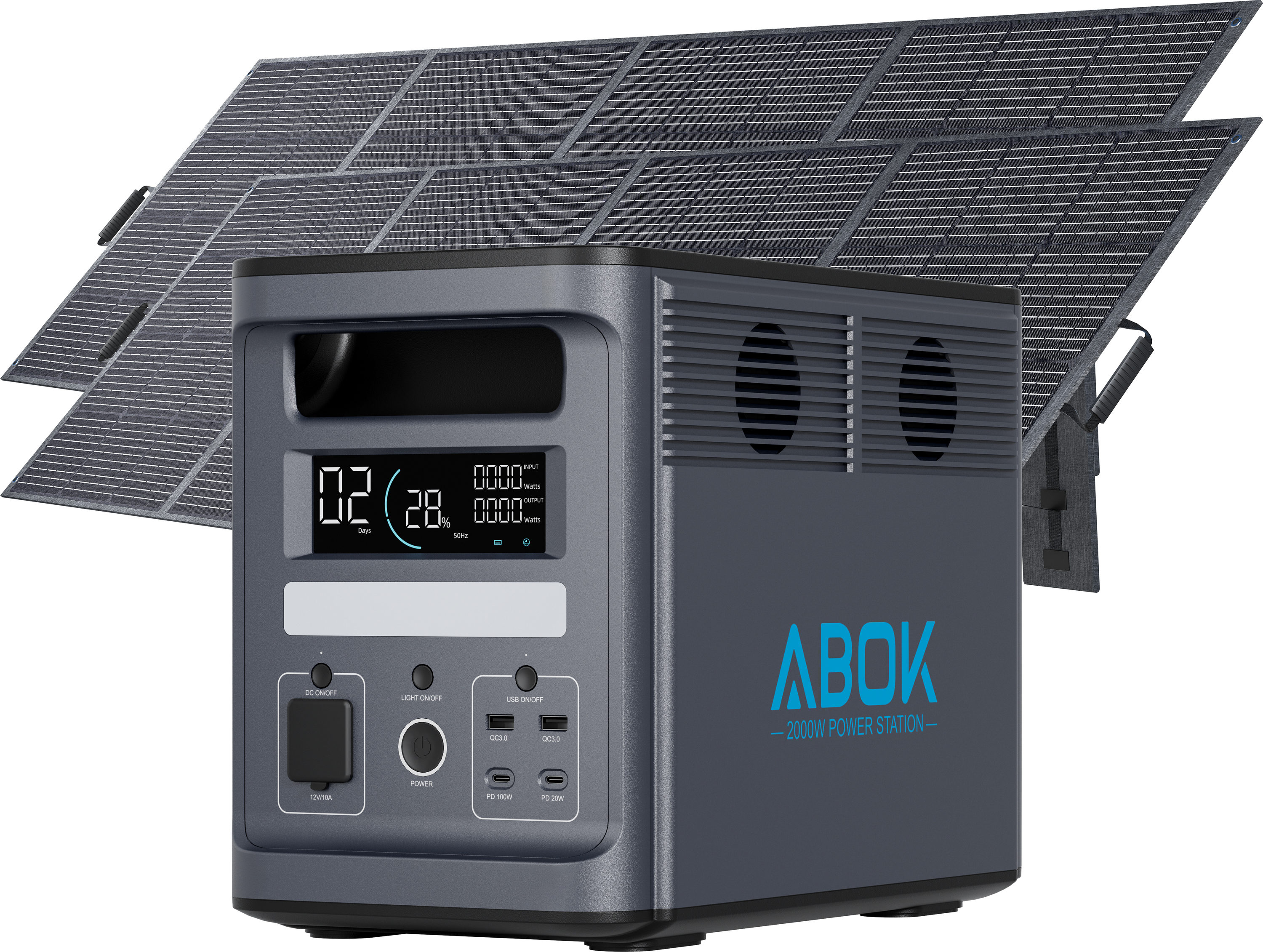 Ark2000 With 2 pcs 400W Solar Panels