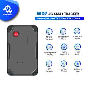 W07便携式可编程汽车短信命令远程停止跟踪在线迷你汽车全球定位系统跟踪器安全定位器 - Product Image 5