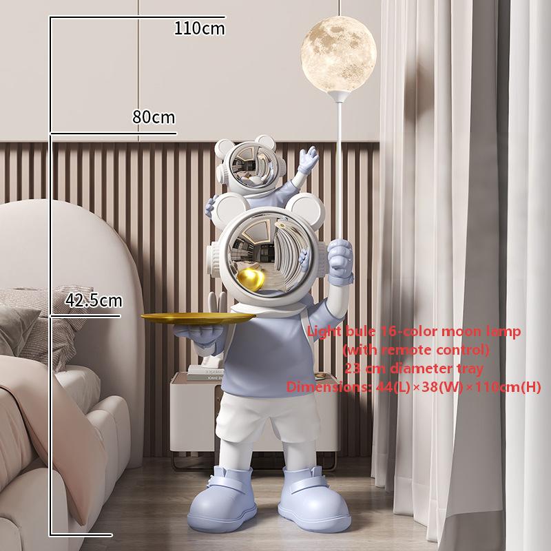 SKD6000V Oursons Astronautes Bleu Clair Parent-Enfant