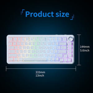 AJAZZ AK820 Max Plus 82 Tasten RGB Wireless 3-Modus-Magnetschalter HE Gaming Mechanische Tastatur Typ C. - Product Image 4