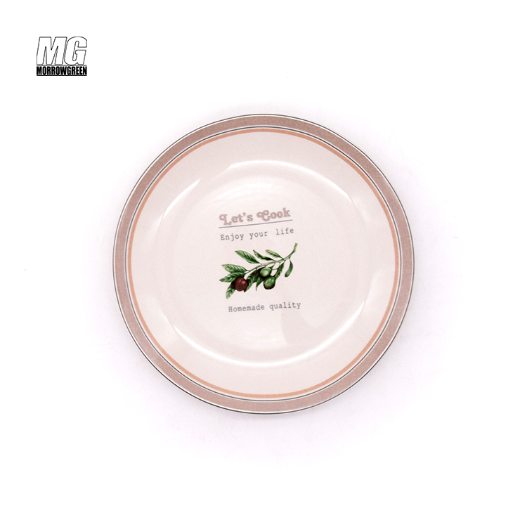 Stoneware Porcelain Wedding Engraving good quality concise design restaurant hotel plates sets dinnerware ceramic dinner