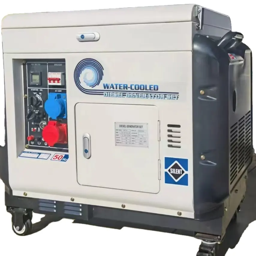 Topkwaliteit Watergekoelde 12kw 12kva Ac Dc Draagbare Diesel Generator Sets Home Power Inverter Generator Te Koop