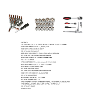 <strong>Box</strong> <strong>Wrench</strong> 108PCS Socket Set With Ratchet <strong>Handle</strong> Portable Plastic <strong>Box</strong> 1/4&quot;, 1/2&quot; CRV 108PCS Mechanics Tool Set
