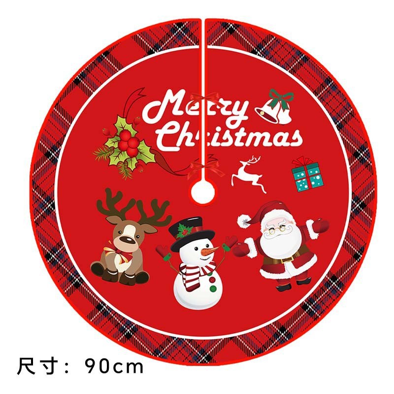 Bordure à carreaux rouge Père Noël