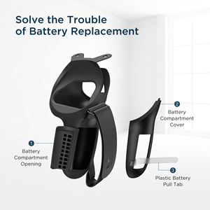 KIWI Upgrade Version Controller Grip Cover for Oculus <strong>Quest</strong> 2 Black with Replaceable Battery Opening Accessories Compatibility - Product Image 2