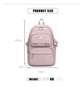 CAMYTONC Simple Large Capacity Travel Multi <strong>Function</strong> Canvas Men's Laptop Backpack High School Student Bag - Product Image 2