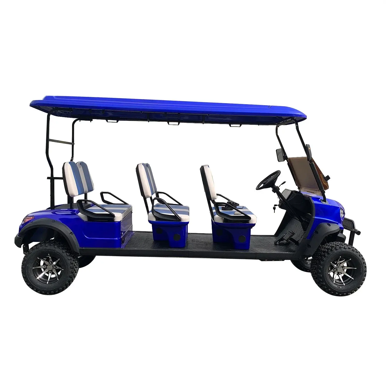 דגם חדש סגנון 6 מושבים עגלות גולף מופעל בגז עגלת מועדון