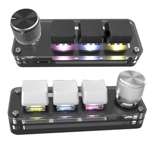 有线3键RGB带旋钮迷你键盘多键组合定制快捷键机械键盘 - Product Image 1