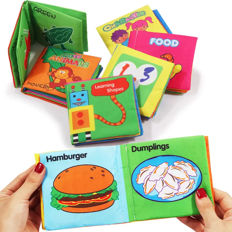 0-36 Maanden Baby Doek Boek Vruchten Dieren Cognize Puzzelboek Baby Kinderen Vroeg Leren Educatieve Stof Boeken Speelgoed