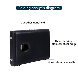 Lit de soins à domicile pliant portable avec fonction de levage Moxibustion et FireTherapy Tattooing Original Beauty Point Therapy - Product Image 6