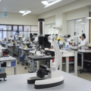 Microscopio biológico monocular portátil 1200X de alta precisión LED para laboratorio de ciencias educación de estudiantes