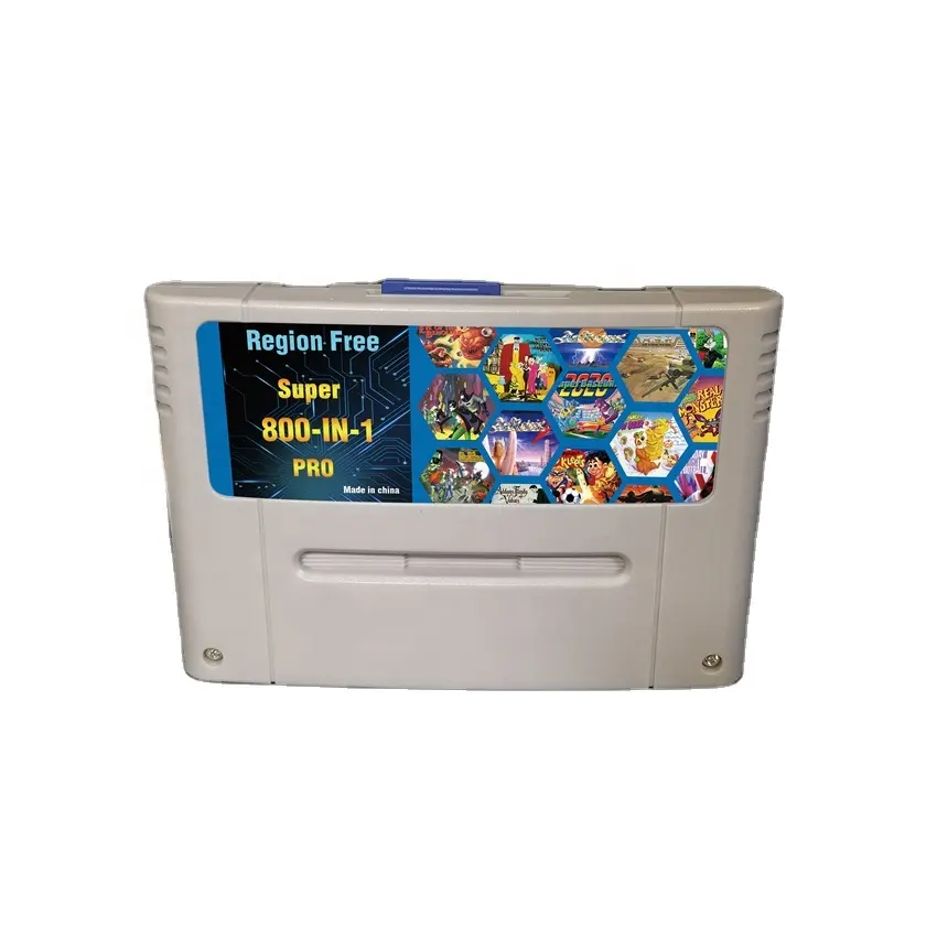 KY Technology Super 800 kartu Game Pro Remix, Cartridge konsol Video Game 16 Bit untuk SNES mendukung semua konsol USA/EUR/Jepang
