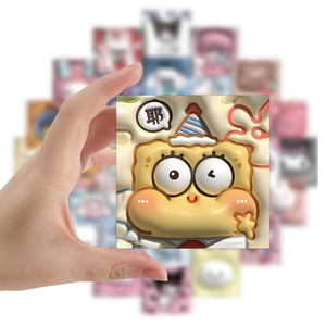 Wholesale 60pcs Random Cute 3D PVC <strong>Sticker</strong> Packs Waterproof Die Cut Vinyl Printing <strong>Sticker</strong> PVC Label <strong>Sticker</strong> - Product Image 1