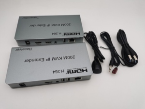 1080p HDMI扩展器200m HDMI至RJ45扩展器KVM以太网局域网IP信号红外控制1080P 60hz高清电视分辨率