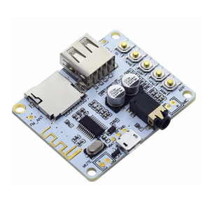 Amplificador de potencia Placa Bluetooth audio con tarjeta USB TF decodificación de audio antes de la salida de reproducción micrófono Electret