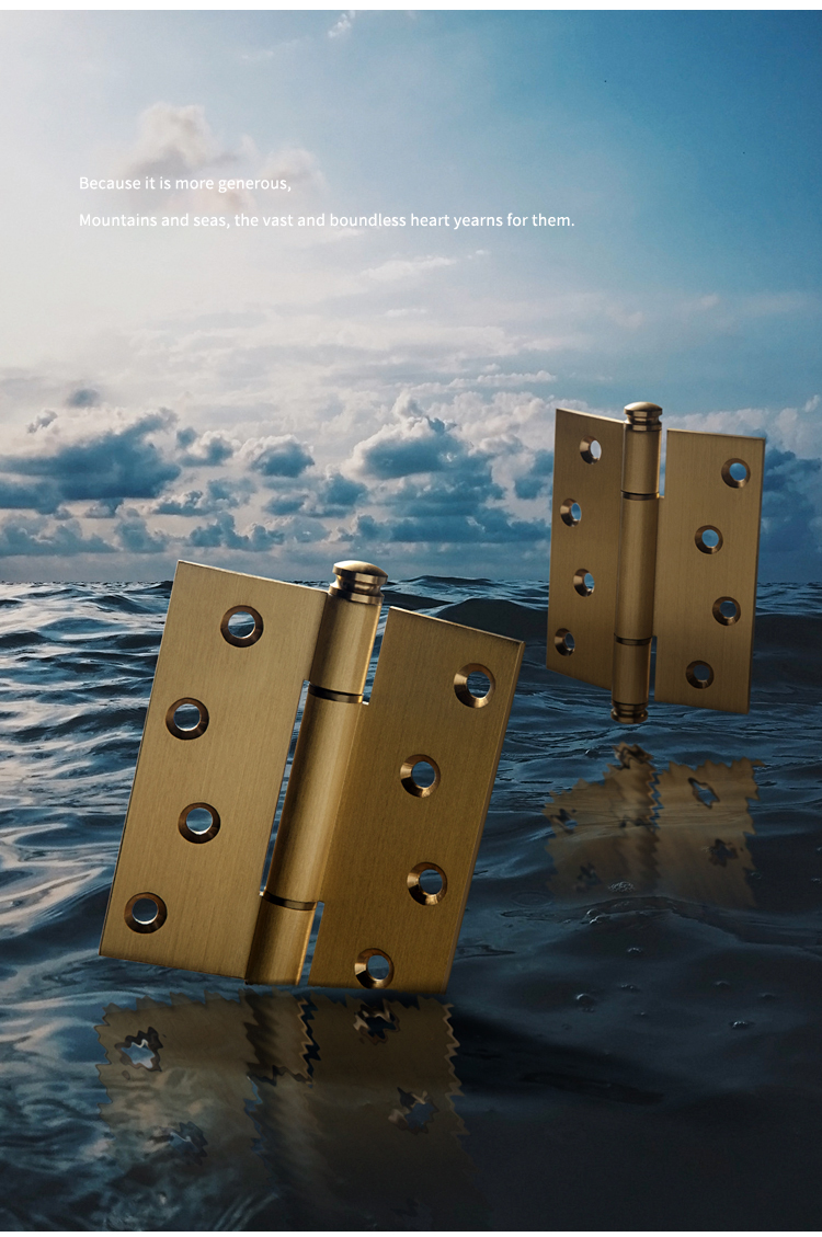 EADER Wider and thicker 4" wooden door hinges Durable bedroom door brass hinge 4*3.5*4