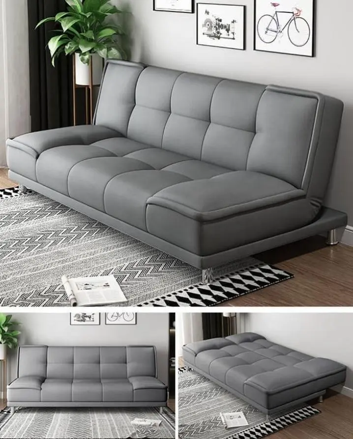 multifunctional sofa bed study room living room fabric folding sofa simple lazy leather sofa bed