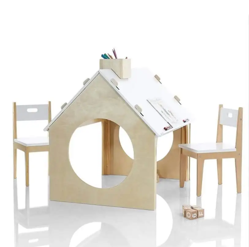 Sala giochi multifunzione mobili per bambini scrivania ergonomica per bambini regolabile in altezza tavolo da gioco in legno per bambini