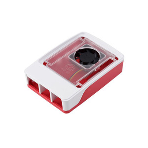 Custodia ufficiale Raspberry Pi Cover protettiva in plastica rossa bianca con dissipatore di calore per Raspberry Pi 5 - Product Image 3