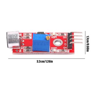 AVR PIC KY-037用高感度サウンドマイクセンサー検出モジュールサウンド検出センサーモジュールサウンドセンサー - Product Image 5