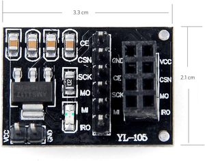 NRF24L01ワイヤレスアダプターモジュール3.3Vロボットカー用8ピン用ソケットアダプタープレートボード24L01ワイヤレスモジュール - Product Image 4