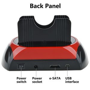 Çift yuvaları USB 2.0 seri ATA IDE HDD Docking istasyonu ile kart okuyucu - Product Image 3