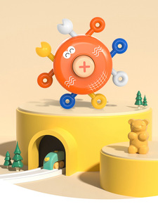 New Design Baby Early Educational Activity Cube With Bb Sound Finger Exercise Push Pull Finger Game <strong>Toy</strong> - Product Image 4