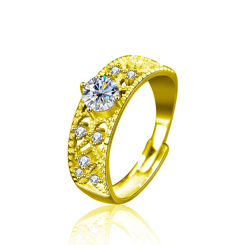 0.5CT Moissanite-gold plated
