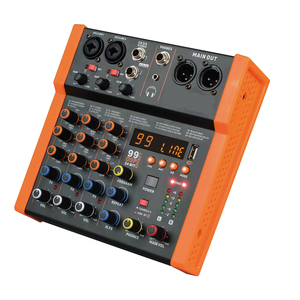 BL4USB High Quality Sound 4 Channel <strong>Pro</strong> <strong>Mixer</strong> Console With 99 DSP Channel Band 3 EQ Small Show with Soundcard Bluetooth