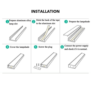 Yüzey montaj Led alüminyum profil işık gömme kanal alçı ekstrüzyon lineer Led şerit işık - Product Image 4