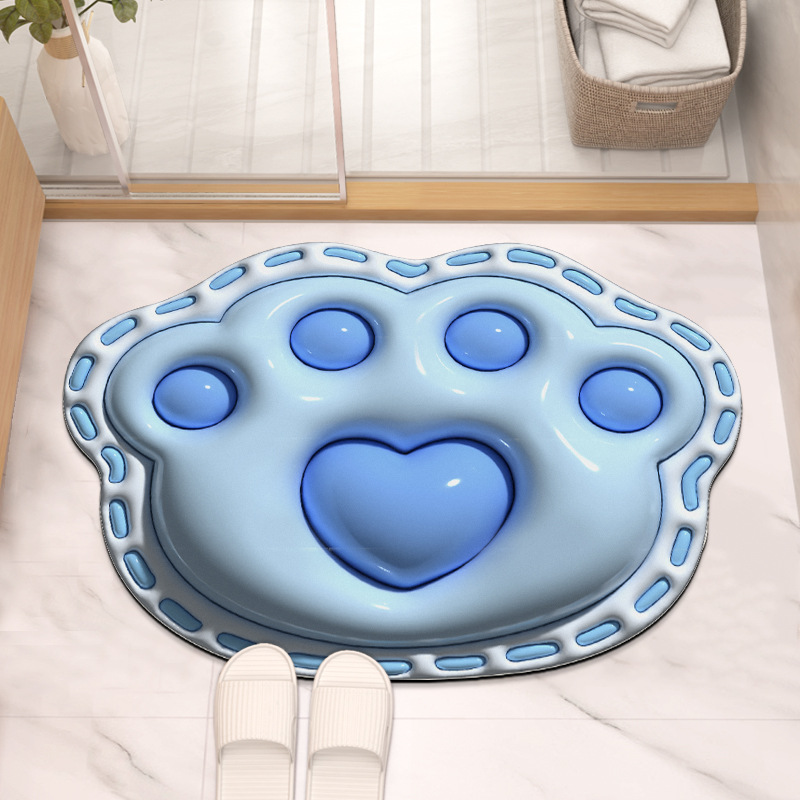 Pata de gato 3D - Azul