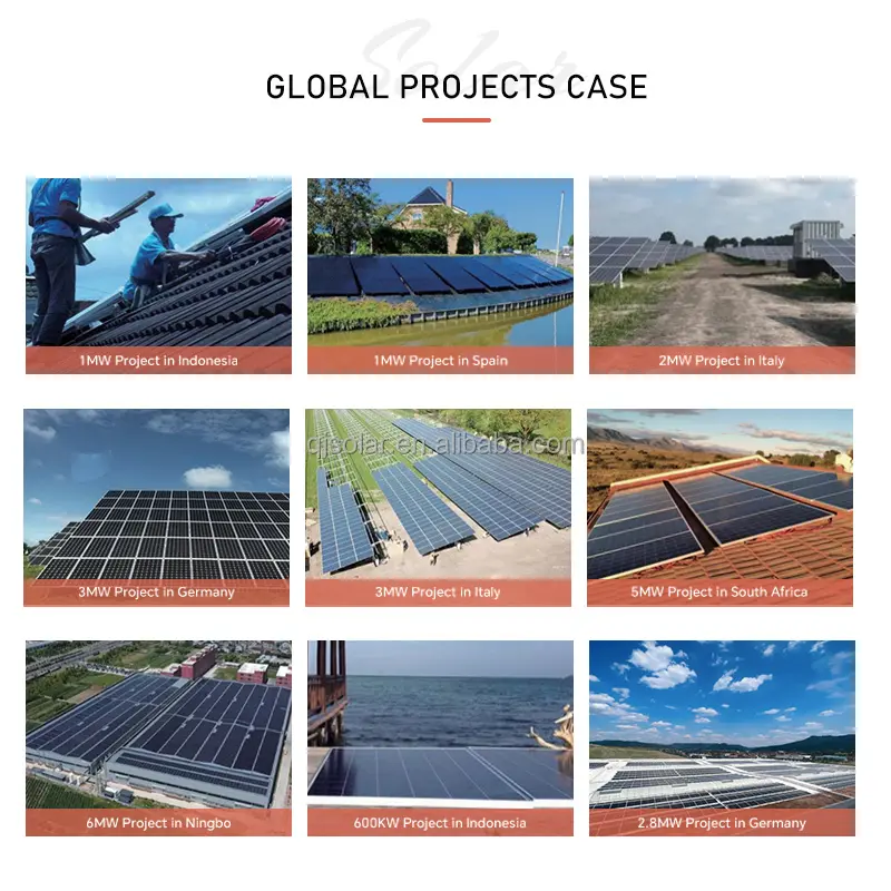 QJPV güneş enerjisi panelleri 585watt yüksek verimli Mono fotovoltaik 555W 560W 565W 570W 575W 580W 585W N tipi TOPCon güneş panelleri