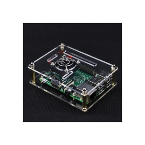 LS <strong>Pi</strong> 3 Mode B Transparent Acrylic <strong>Case</strong> Cooling System External Fan compatible for <strong>Raspberry</strong> - Product Image 1
